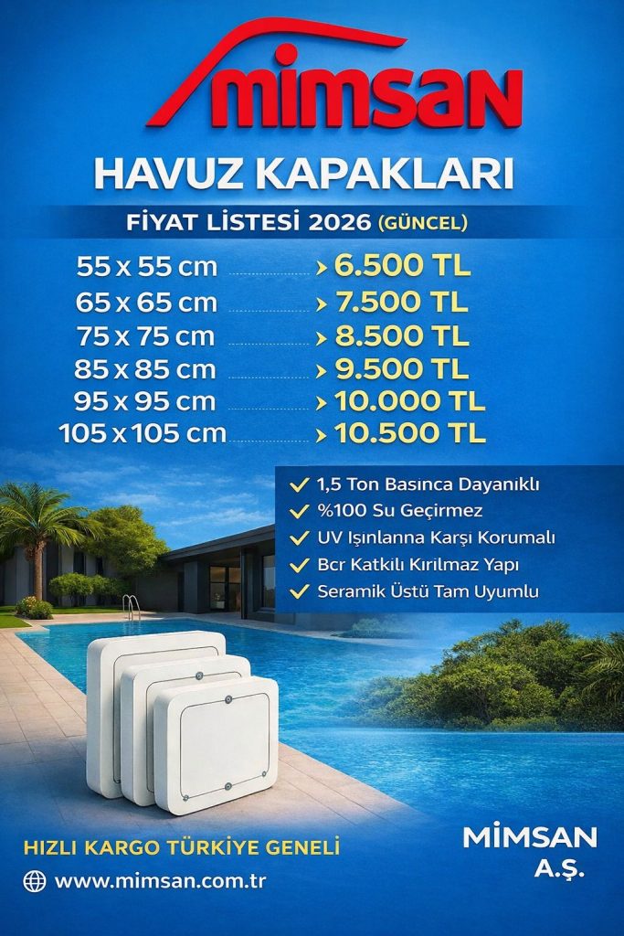 havuz kapak fiyat listesi